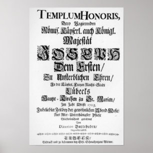 Titelseite des Abendmusik, 1705 Poster