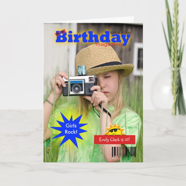 Titelseite des Birthday Magazine Karte (Vorderseite)