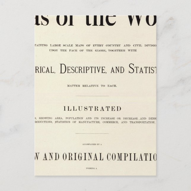 Titelseite des indizierten Atlas Postkarte (Vorderseite)