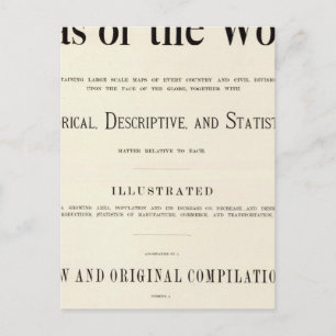 Titelseite des indizierten Atlas Postkarte