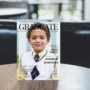 Titelseite des Kindergarten Abschluss Magazine Einladung