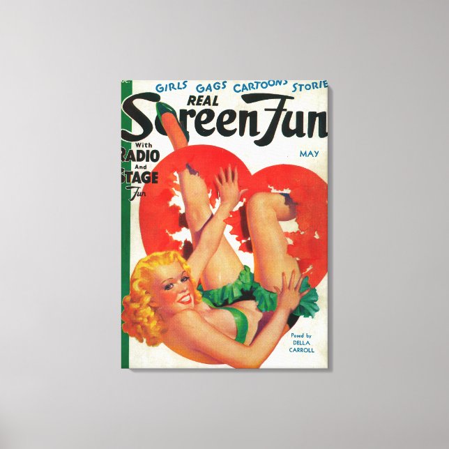 Titelseite des Real Screen Fun Magazine 2 Leinwanddruck (Vorderseite)