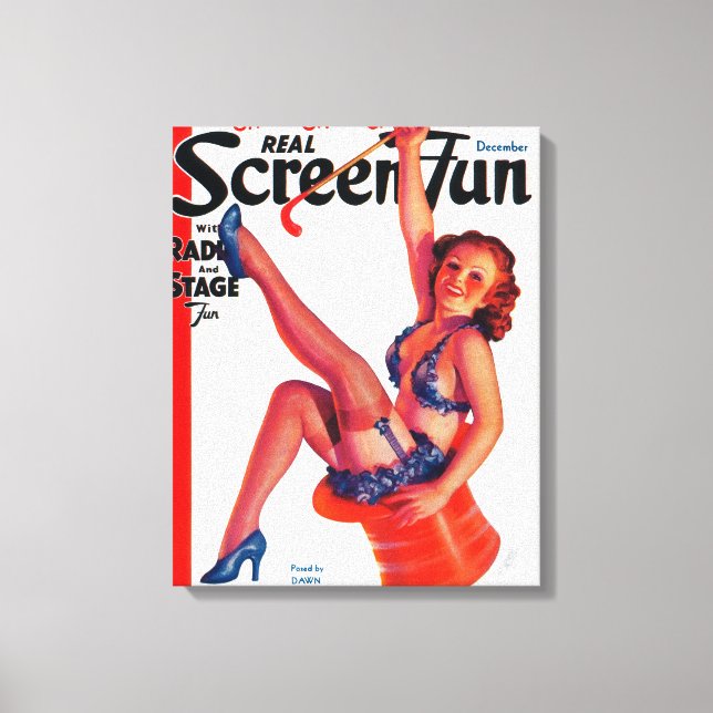 Titelseite des Real Screen Fun Magazine 3 Leinwanddruck (Vorderseite)