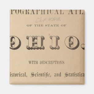 Titelseite eines topographischen Atlas Magnet