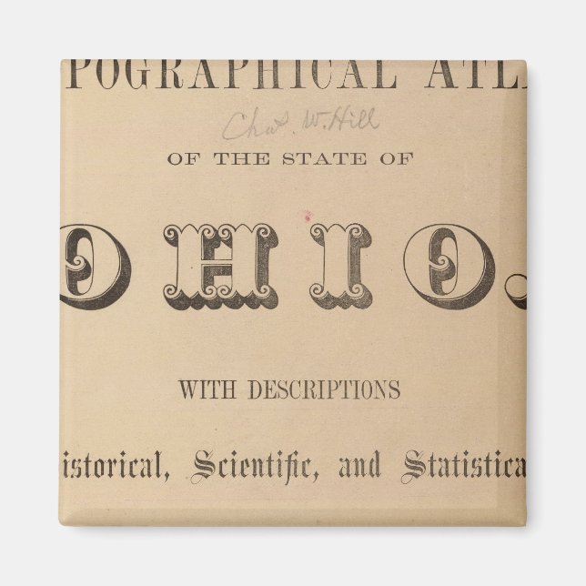 Titelseite eines topographischen Atlas Magnet (Vorne)