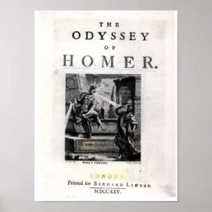 Titelseite für "The Odyssey" von Homer Poster