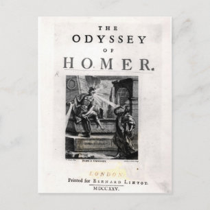 Titelseite für "The Odyssey" von Homer Postkarte
