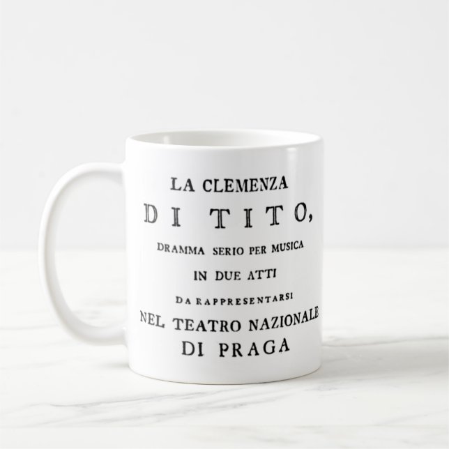 Titelseite La Clemenza di Tito Libretto Kaffeetasse (Links)