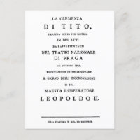Titelseite La Clemenza di Tito Libretto