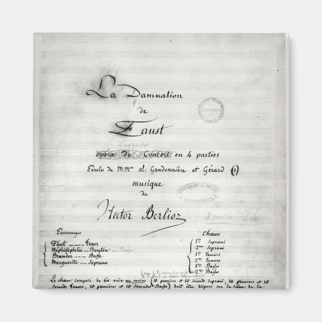 Titelseite "La Damnation de Faust" Magnet (Vorne)