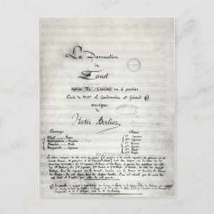 Titelseite "La Damnation de Faust" Postkarte