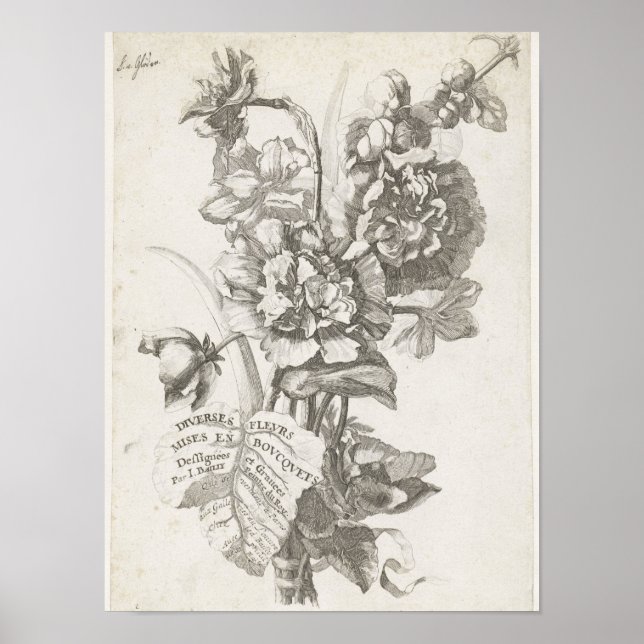 Titelseite mit einem Bouquet von Peonies Poster (Vorne)