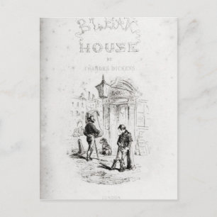 Titelseite von "Bleak House" Postkarte