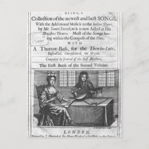 Titelseite von "Deliciae Musicae" Postkarte