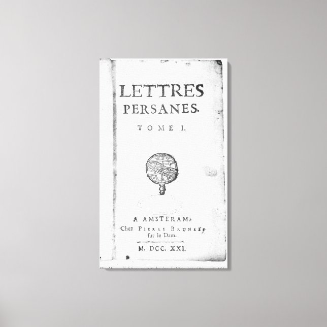 Titelseite von "Les Lettres Persanes" Leinwanddruck (Vorderseite)