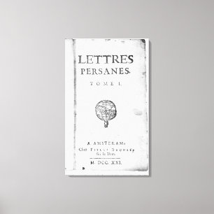 Titelseite von "Les Lettres Persanes" Leinwanddruck