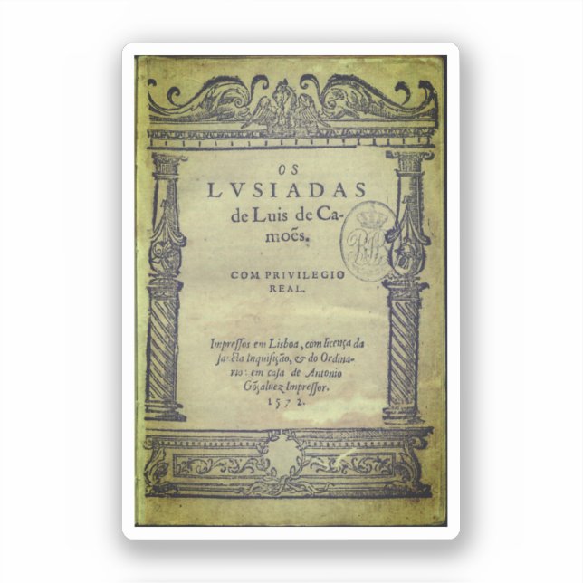 Titelseite von Os Lusíadas - 1572 Aufkleber (Vorderseite)