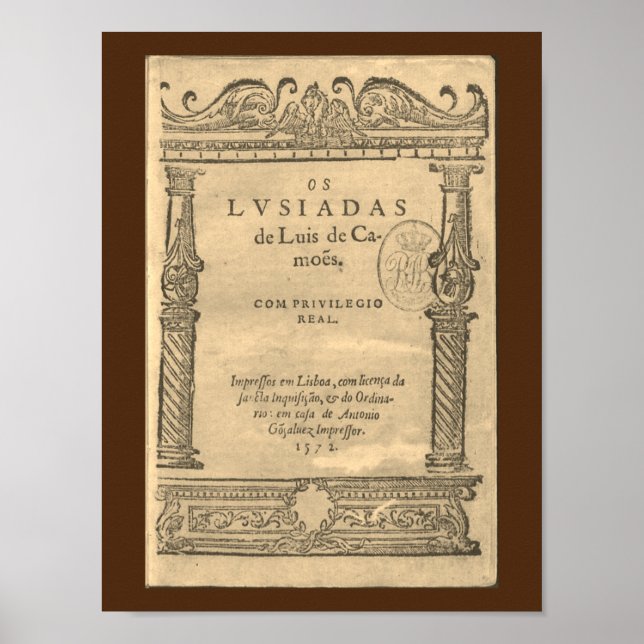 Titelseite von Os Lusíadas - 1572 Poster (Vorne)