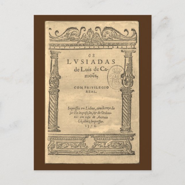 Titelseite von Os Lusíadas - 1572 Postkarte (Vorderseite)