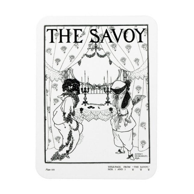 Titelseite von "The Savoy" Nr. 1 und 2, 1896 (bele Magnet (Vertikal)