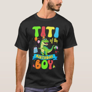 Titi des Geburtstagsjungen TRex Dinosaurier Geburt T-Shirt