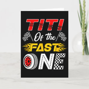 Titi des schnellen einen 1. Geburtstag Rennwagen F Karte