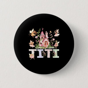 Titi Fee magisches florales Geburtstagsmädchen Mär Button