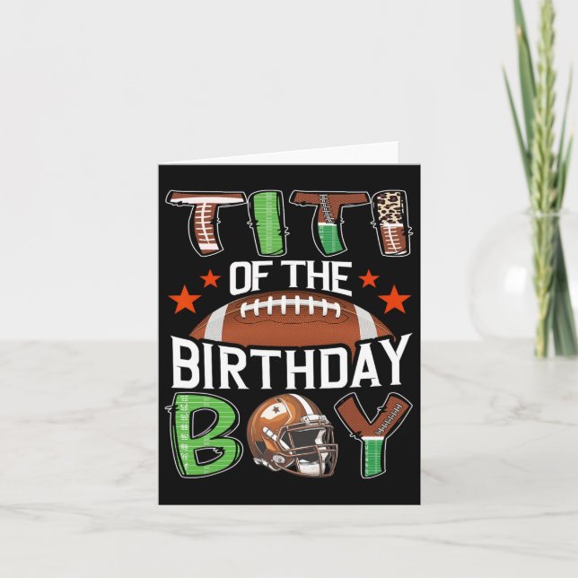 Titi of the Birthday Boy Game Day Football Karte (Vorderseite)