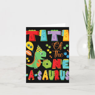 Titi of the One-a-saurus 1st Birthday Boy Dinosaur Karte