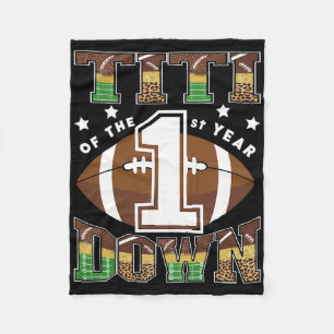 Titi zum 1. Geburtstag Down Football First Birthda Fleecedecke