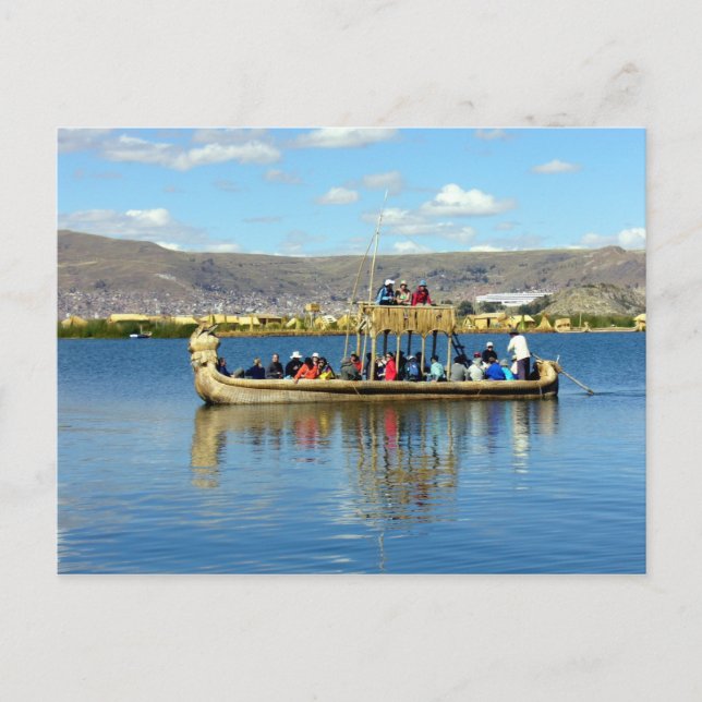 Titicaca-Boot Postkarte (Vorderseite)