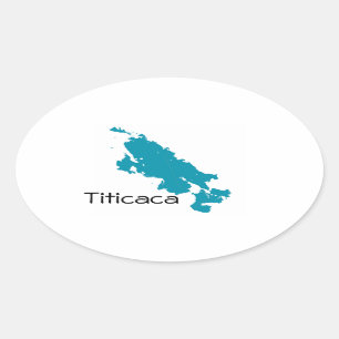 Titicaca-See Ovaler Aufkleber