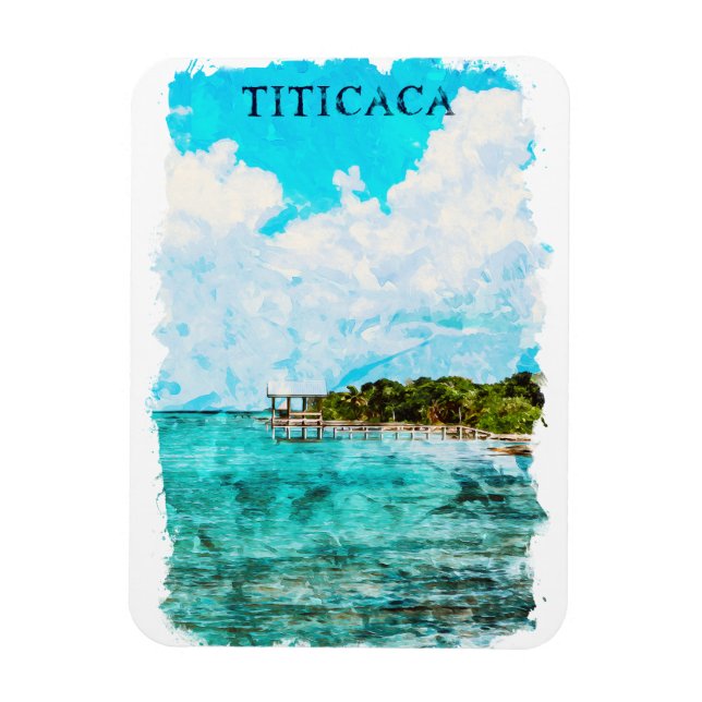 Titicaca Seeblick Magnet (Vertikal)