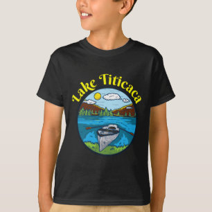 Titicacasee Kleidung Peru Retro Boot T-Shirt