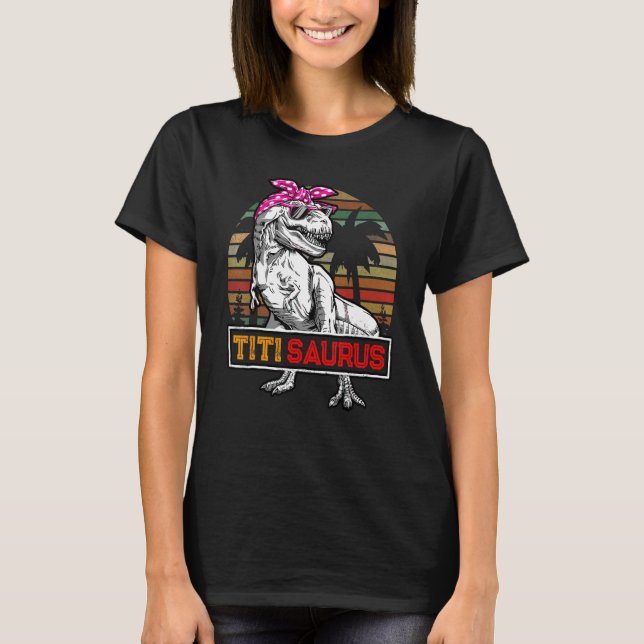 Titisaurus Rex Dinosaur Titi Saurus Familie Matchi T-Shirt (Vorderseite)