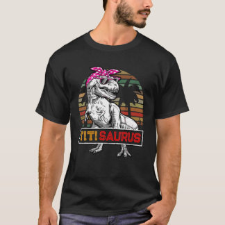 Titisaurus T Rex Dinosaur Titi Saurus Familienmatt T-Shirt