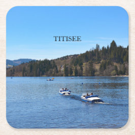 Titisee im Schwarzwald Rechteckiger Pappuntersetzer