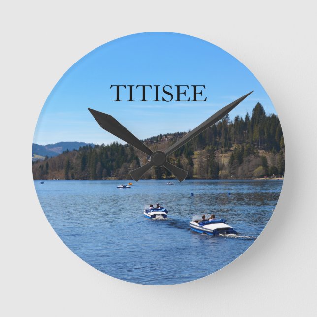 Titisee im Schwarzwald     Runde Wanduhr (Vorderseite)