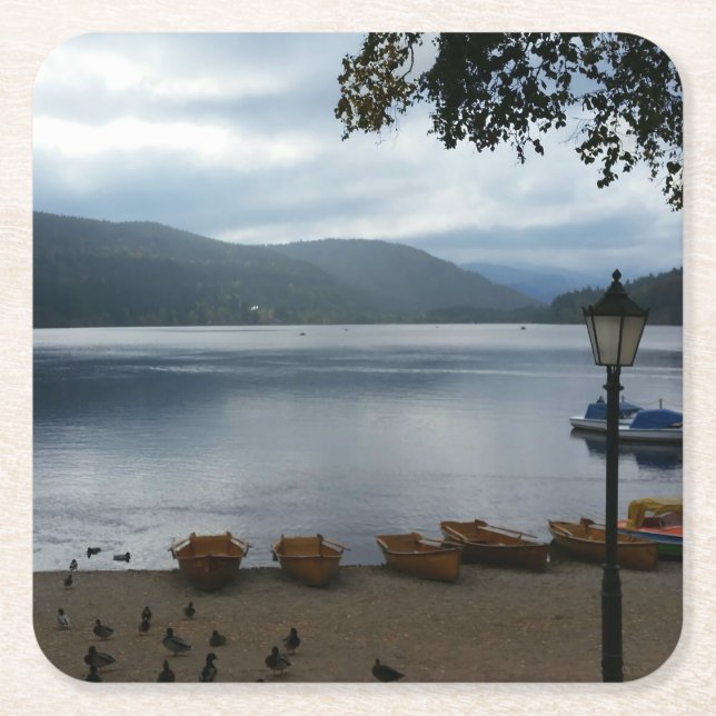 Titisee Lake Deutschland Papier Untersetzer (Vorderseite)