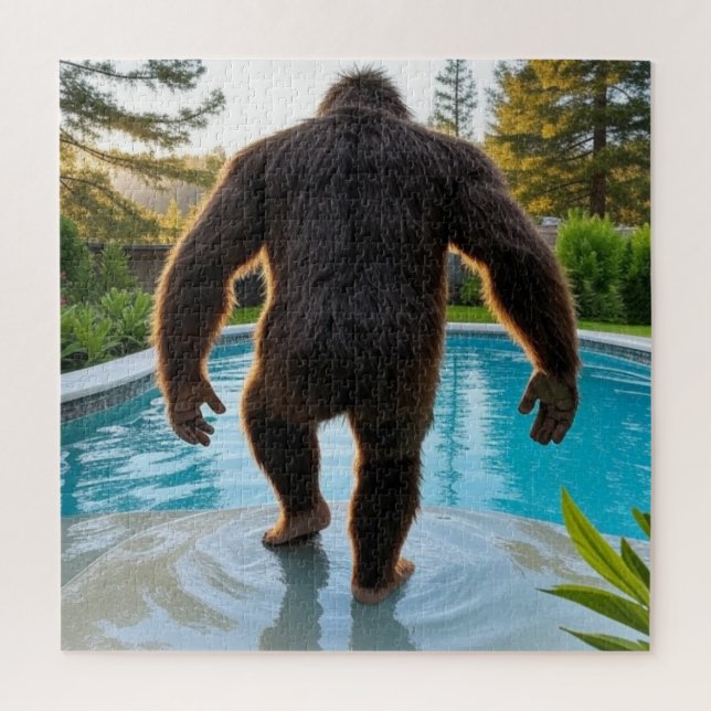 Title: Bigfoot’s Backyard Pool Party Puzzle (Vertikal)