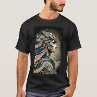 Title: "Futuristic Goddess T-Shirt