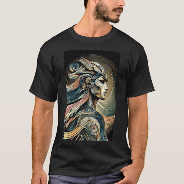 Title: "Futuristic Goddess T-Shirt (Vorderseite)