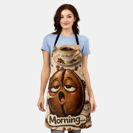 Title morning sleepy coffee bean funny relatable b schürze