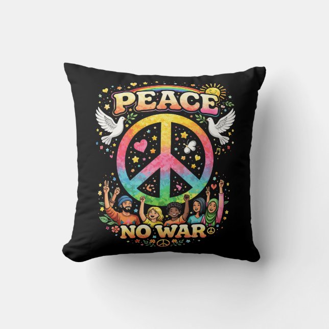 Title: Peace Over War Kissen (Vorderseite)
