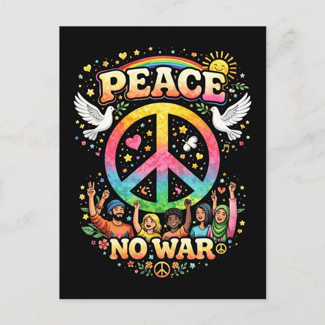 Title: Peace Over War Postkarte (Vorderseite)