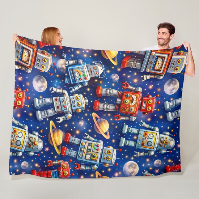 Title space robots Galactic voyage super soft plus Fleecedecke (Beispiel)
