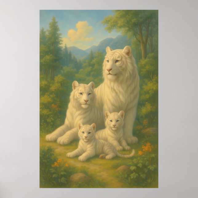 Title: White Tiger Dawn Ancestral Family Poster |  (Vorne)