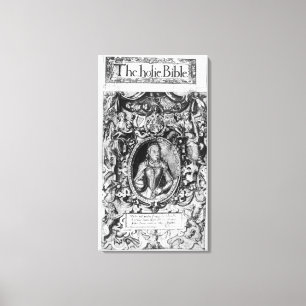 Titlepage der Bibel des Bischofs, Kneipe. im Jahre Leinwanddruck