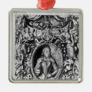 Titlepage der Bibel des Bischofs, Kneipe. im Jahre Ornament Aus Metall