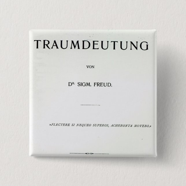 Titlepage die Traumdeutung durch Sigmund Freud Button (Vorderseite)